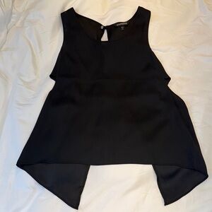 Express Black Cutout Sleeveless Blouse Top | S